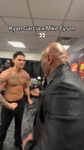 Ryan Garcia links up with Mike Tyson backstage 🔥 (via kingryan/IG) #ryangarcia #miketyson #tyson #garcia 