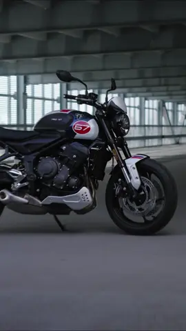 #TridentTripleTribute - Limited to just one year, a stunning racing-inspired middleweight roadster #ForTheRide #Trident660 #Roadster #Motorcycle