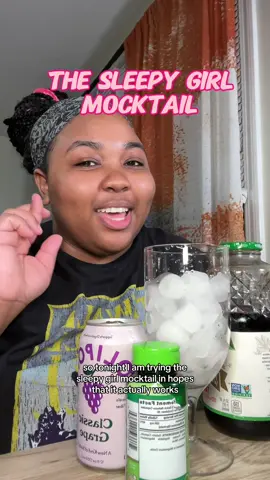 Have you tired the sleepy girl mocktail yet?? Did it work for you?? #blackcontentcreator #blackgirltiktok #sleepygirlmocktail #fyp #nightshift #makeuptiktok 