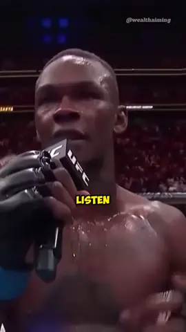 What a Speech. #wealthaiming #wealth #money #interview #mentality #winner #hustle #motivation #success #goals #Lifestyle #quotes #fy #men #fighting #israeladesanya #izzy #mma #boxing #fightsports #UFC 