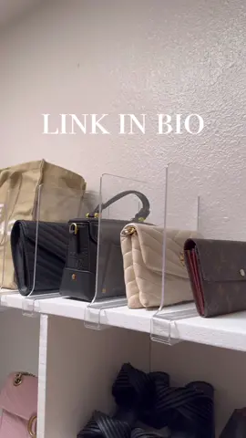 Closet organization must have! Clear shelf dividers for jeans, bags, and more #closetorganization 