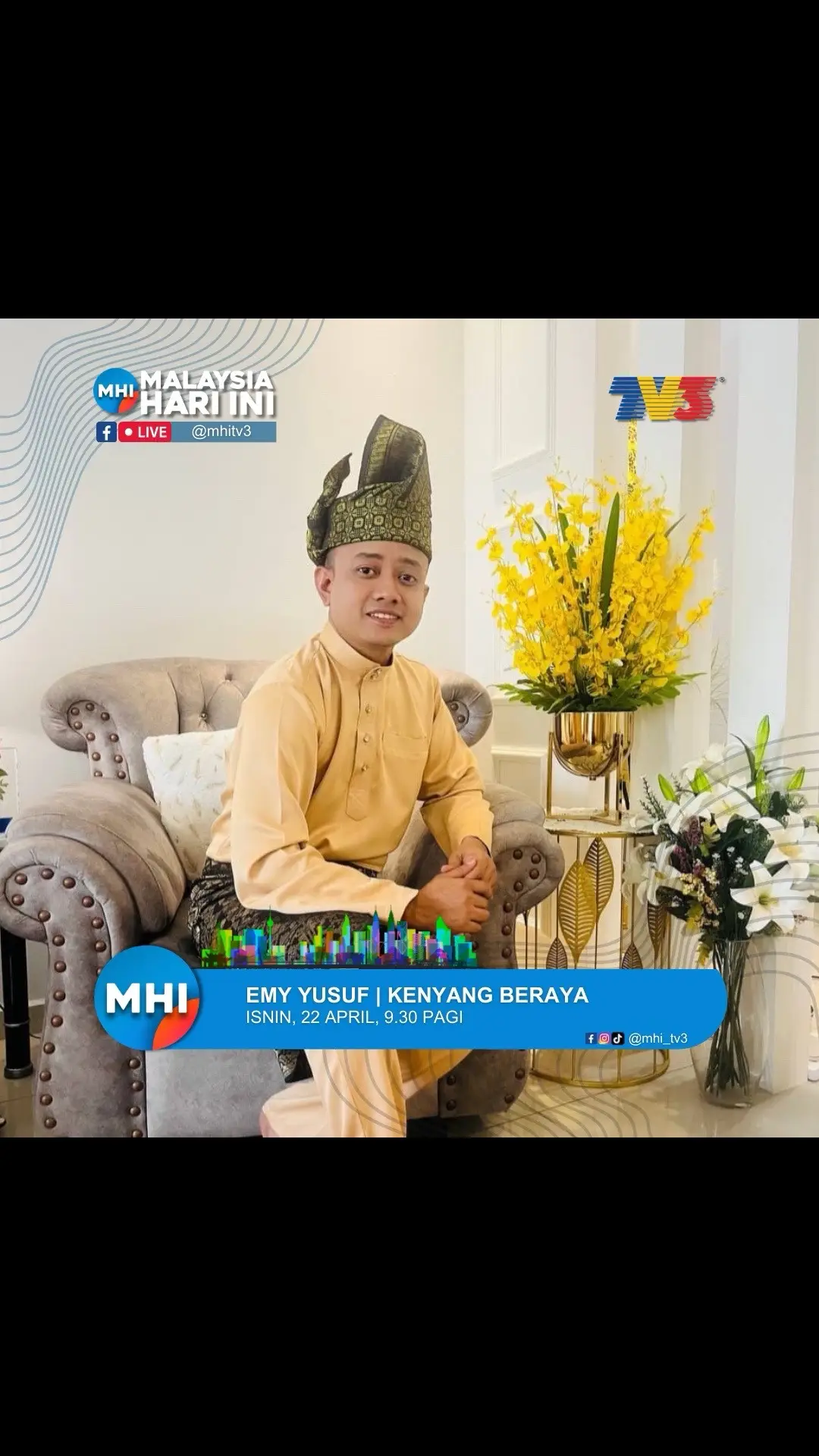 Hai yuolssss jangan lupa saksikan saya di tv3 esok dalam rancangan Malaysia Hari Ini🥰🥰  #fyp #kenyangberaya #tv3malaysia #MHI @TV3Malaysia @Javs_Production 