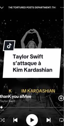 Taylor Swift a complètement lâché la rampe cette fois-ci 😂😂 #taylorswift #kimkardashian #chanson #buzz #anecdotiq