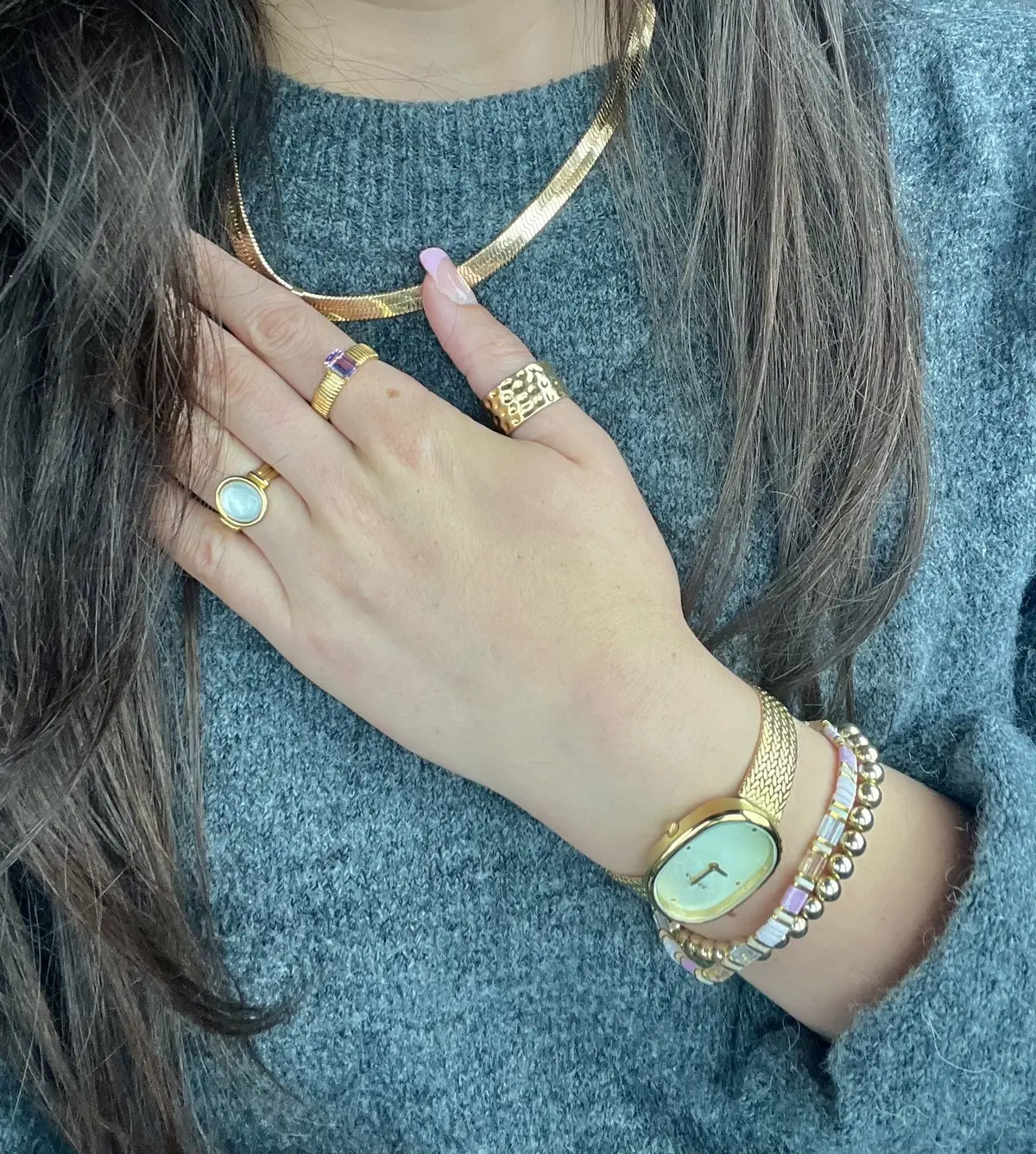 #tjmaxxjewelry #tjmaxxhaul #goldrings #fyp 