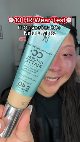 My wear tests are making a comeback!!! ⏰10 HR wear test using the new @IT Cosmetics CC+ Natural Matte foundation!🫣 #foundation #fullcoverage #birthmark #portwinestain #weartest #cccream #basemakeup #coverup 