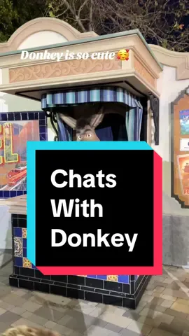 Donkey doesn’t get enough credit for how hilarious he is @Universal Studios Hollywood  We love talking to Donkey and he always has something fun to say!  #donkey #shrek #universalstudioshollywood #funny #funnyvideos #ush 