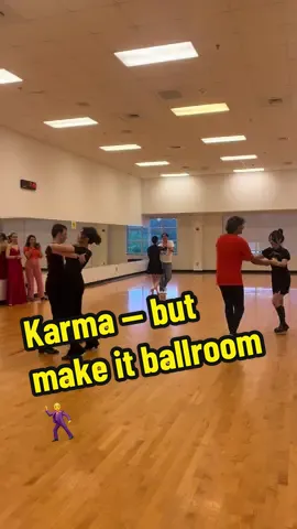 What happens when you make randomized couples dance to a mystery song…how do you like our take @JoJo Siwa?? #ballroom #dance #karma 