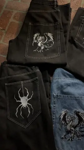 Our baggy jeans>> comifn this week #fyp#clothes#yungbruh#affliction#truereligion#sematary#fashion#skulls#emo#baggy#dead#Lmao#fleamarket#jnco#y2k#sample#fb