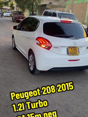 PEUGEOT 208 1.2 Puretech Active I 2015 Price KES 1,150,000/= negotiable VEHICLE SPECS I 1200cc Turbocharged Petrol Engine (EB2DT) | 205 NM of torque | 110 HP of power 6-speed Automatic | Mileage - 120000kms (imported at 100k) | Cruise Control and Speed Limiter | Fog lights Auto Front Lighting | Traction Control | City Brake Assist | Sports and Eco Drive Modes (Start/Stop System) Other unique features - Multifunctional Steering Wheel Controls, Auto HID headlights with DRLS, front adaptive fog lights, rear fog light, Auto wipers, Auto dimming rear view mirror, auto retract side mirrors with blinkers, button child-lock, isofix for child-seat, cup holders, boot cover, extra lower boot cover Good Tyres and Brand New Battery under warranty Accident Free | Original Factory Paint BUY AND DRIVE TODAY Bellevue Mombasa Road, Nairobi 0734295952 #PEUGEOT #Peugeot208 #FrenchAutomobile #Hatchback #instantlogbooktransfer #valueformoney #carsforsaleinkenya #carbazaar #carskenya #frenchcar   #CapCut #tiktoknairobi #tiktokkenya #nairobi #kenya #carsnairobi 