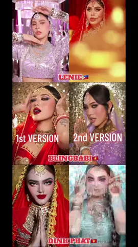 WHO'S UP FOR 2 VERSIONS OF ASOKA MAKEUP TREND? COZ THESE GIRLS GIVING YOU THEIR BEST OF THE BEST VERSIONS!🔥❤️🥰 #fyp #highlight #trending #creditstotheowner #asokamakeup #makeuptransformation #foryou #fypシ #transitions 