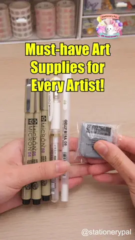 Must-have Art Supplies for Every Artist!
 #capcut #stationerypal #stationery #fyp #eraser #uni-ball #bujospread #student #sakura