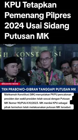 Komisi Pemilihan Umum (KPU) akan menetapkan pemenang Pilpres 2024 setelah Mahkamah Konstitusi (MK) memutus sengketa pada sidang hari ini, Senin (22/4) #hasyimashari #KPU  #mahkamahkonstitusi #sidangputusanMK #komisipemilihanumum #sidangsengketapilpres2024 