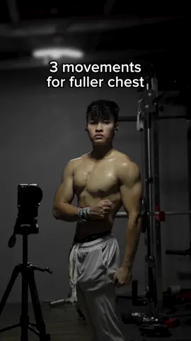 3 Movements for fuller chest 💯💪 #gym #FitTok #GymTok #Fitness #chest #chestworkout 