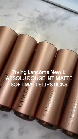 Trying on @Lancôme New L’ABSOLU ROUGE INTIMATTE SOFT MATTE LIPSTICKS. Which one is your fav? #giftedbylancome #lancomelipstick #labsolurouge #softmatte #lipsticktryon 