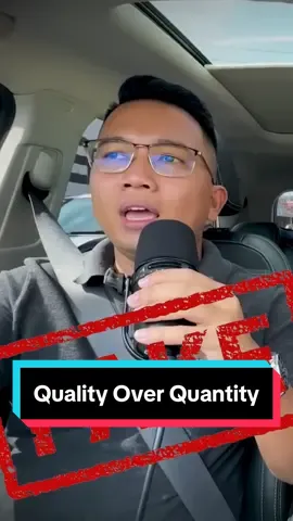 Quality over Quantity all the time!🔥 #Daddypreneur #salestips #SalesCoachPH 