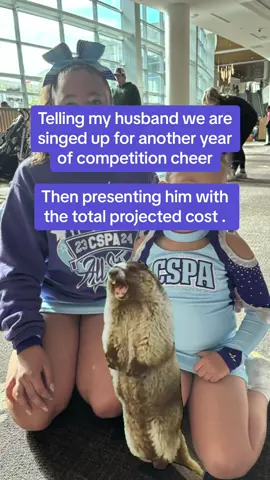 He really is a trooper and would do anything for his family. #fyp #joks #husbandwife #cheer #cheerleading #MomsofTikTok #family #kid 