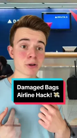 Damaged bags airline hack! 🤑 #traveltips #savemoney #travelideas #moneysavingtips #budgettravel 