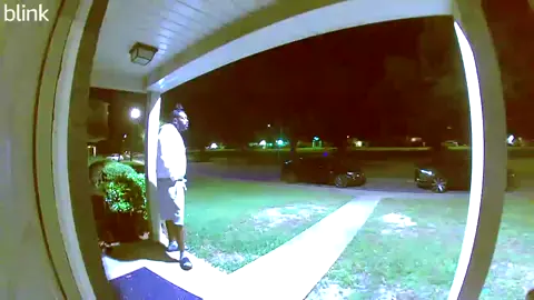 mf couldn’t wait til that man left 😂😂 get off my porch & go use the bathroom dude. i bet it stank too 😂😂 #waydownonemogene #neighors #shit #foryou #getoffmycamera #blinkcamera #farts #caughtoncamera 