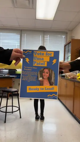 VOTE UMA PATEL FOR SENIOR PRESIDENT🙌🏻⚡️💙#lehighseniorhighschool #lehighsenior #sga #fyp #foryoupage #sgaelections #campaigning#senioryear #senior2025🎓 