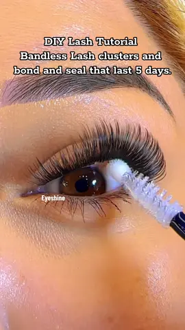 Bandless lash clusters diy lash perfection #diylashextensions #lashclusters #viraltiktok #lashtutorial #lashextensions 