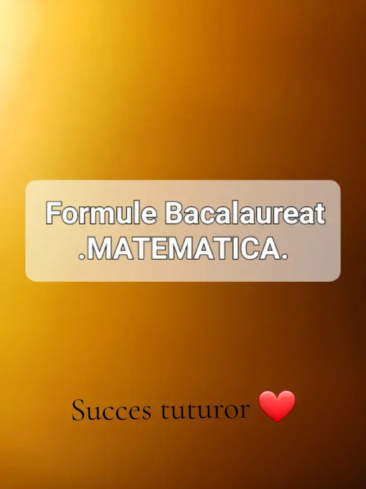 #formulebacmate  #formulegratuite  #bacmatematica  #matematica 