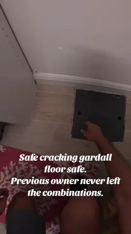 Safe cracking gardall floor safe. Previous owner never left the combinations. #previousowners #floorsafe #drillingrig #highsecuritysafe 