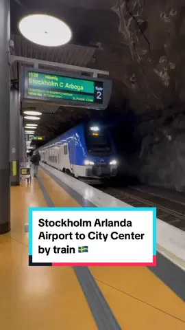 Taking the train from the airport in Stockholm Sweden to the City Center #traveltiktok #travellife #traveling #traveltok #viajarporelmundo #viajaresvivir #travelingtheworld #internationaltravel #europetiktok #europetraveltips #europetrip #stockholmsweden #sweden #stockholmairport #arlandaairport #stockholmarlandaairport #swedentravel #airportlife 