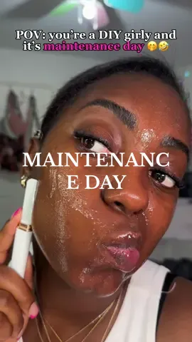 Chile...it’s ✨maintenance day✨ again 🤭 what’s your favorite thing to do on DIY maintenance day? 👀 hair, skincare, or makeup (lashes)? ✨💅🏾 lashes: @gimmelash face shaver kit: @jillrazor  flatirons: @ghd_northamerica                  #DIY #diygirl #maintenanceday #maintenanceroutine #shavingmyface #dermaplaning #skincare #blackgirltiktok #blackgirl #blackgirlskincare #makeupforblackwomen #beautyhacks #naturalhair #naturalhairstyles 
