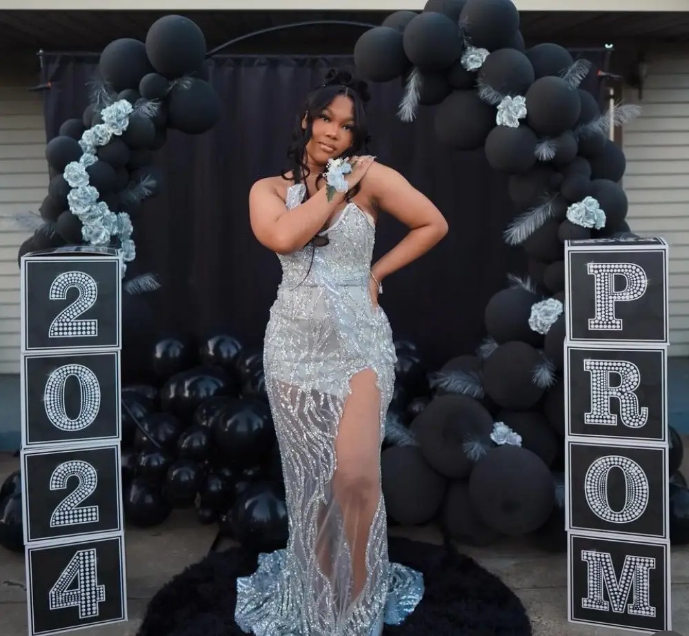 One of the most popular and stylish prom dress trends this year was sheer sheer and more sheer, very revealing, very glamorous, over the top less on top What do you think? Like or dislike? Appropriate or Nah?  #prom #dress #2024 #prom2024trends