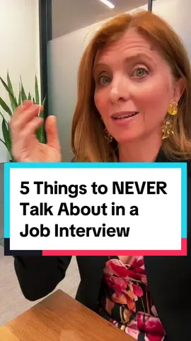In a job interview, do NOT talk about your kids, politics, religion, health issues, emotional issues or who you hate.    Do NOT talk about your kids. *Interviewers can’t ask you if you are married and if you have kids so you should NOT volunteer that information.   Do NOT talk about your health problems or your wife’s health problems or your friend’s health problems.  *Interviewers can’t ask you about your health problems so you should NOT volunteer that information.   Do not go negative and do NOT talk about who you hate.  *Interviewers do not want to hear you talk about how much you hate your current job, how much you hate your current boss and how you hate the Republican party.  **Interviewers can’t ask you about your political affiliation so do NOT volunteer that information. And no one likes to talk to someone who talks negatively about other people.   Do not talk about church, your religion and your beliefs.  *Interviewers can’t ask you about your religion so do NOT volunteer that information.   Do not get too deep and whatever you do don’t CRY or talk deeply about your emotional wounds and childhood trauma, this is NOT therapy.  *Interviewers are not therapists. A job interview is NOT a date or a therapy session, do NOT get emotional or tell stories that make you look bad **Interviewers can’t ask you about your physical or mental health so do NOT volunteer that information.   Got it?  For a full list thing NOT to talk about in a job interview, get an Interviewology Profile.   #howtoanswerinterviewquestions #jobInterview #whatnottosay #howtoactatwork #professionalism #corporatejobs #howtogetanewjob 