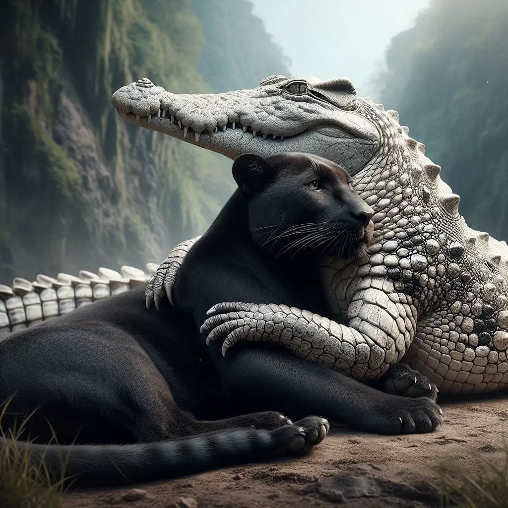 #yapayzekasanatı #aigenerated #chatgpt #dalle #aiart #fantasy #morph #morphed #mutant #aiimages #colossal #animalfusion #fusion #aigeneratedart #creature #panther #croc #crocodile