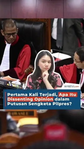 Mahkamah Konstitusi menolak seluruh gugatan perselisihan hasil pemungutan suara (PHPU) pada Senin (22/4/2024). Namun, ada 3 hakim yang mengajukan dissenting opinion terkait putusan MK. Ketiga hakim itu adalah Saldi Isra, Enny Nurbaningsih, dan Arief Hidayat. Calon wakil presiden nomor urut 3 sekaligus mantan Ketua MK Mahfud MD mengatakan, dissenting opinion dalam putusan sengketa hasil Pilpres baru kali pertama terjadi dan menjadi catatan sejarah. Lantas, apa itu dissenting opinion? Kreatif: Anasthasya Produser: Nibras Nada Nailufar #SengketaPilpres #DissentingOpinion #MK 