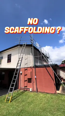 NO SCAFFOLDING? #metal #roofing #roofinglife #australia #construction #fyp #reels #viral #shorts 