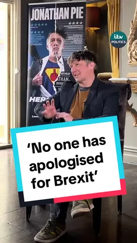 No one from the Tory Party has apologised for Brexit, says Jonathan Pie actor Tom Walker #brexit #politics #conservatives @itvnews 