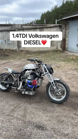 Diesel motorcycle with engine from 1.4 TDI volkswagen #motorcycle #diesel #moto #tdi 