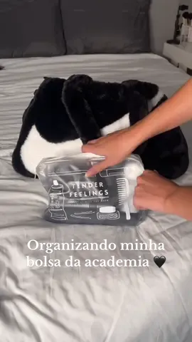 Organizando minha bolsa da academia🖤💪🏼