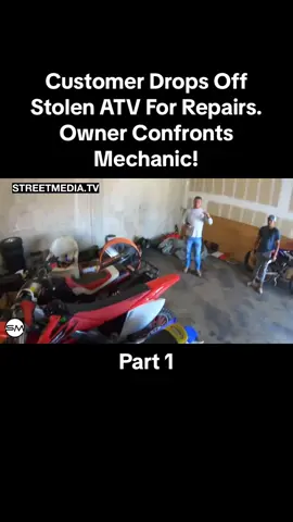 PART 1: Customer Dropped Off Stolen ATV For Repairs.  Owner Confronts Mechanic #fyp #streetmediatv #bodycam #police  #stolen #dirtbike 
