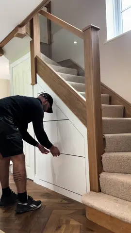 Under Stair Storage Transformation ✨ #understairstorage #storage #oak #install #carpenter #carpentry #woodworking #homeimprovement #homedecor #interiordesign #asmr #asmrsounds #transformation #uk #beforeandafter
