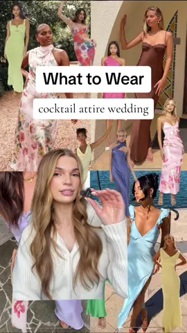 what to wear to a cocktail attire wedding #weddingguest #weddingguestoutfit #weddingguestdress #cocktailattire #cocktailweddingattire #cocktaildressinspo #cocktaildresscode 
