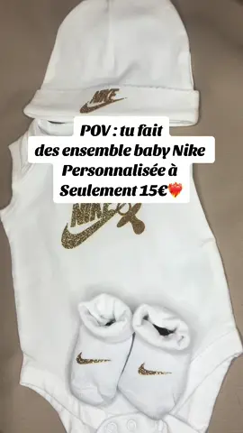 Plusieurs modèle et taille disponible! Contacte moi en dm ou sur ig pour passer ta commande ✨ #personnalisation #pourtoi #baby #foryourpage #foryourpage #abonnetoi #tiktokfrance #foryou #commandepersonnalisée #pov #prixmini #nike #body #bebe 
