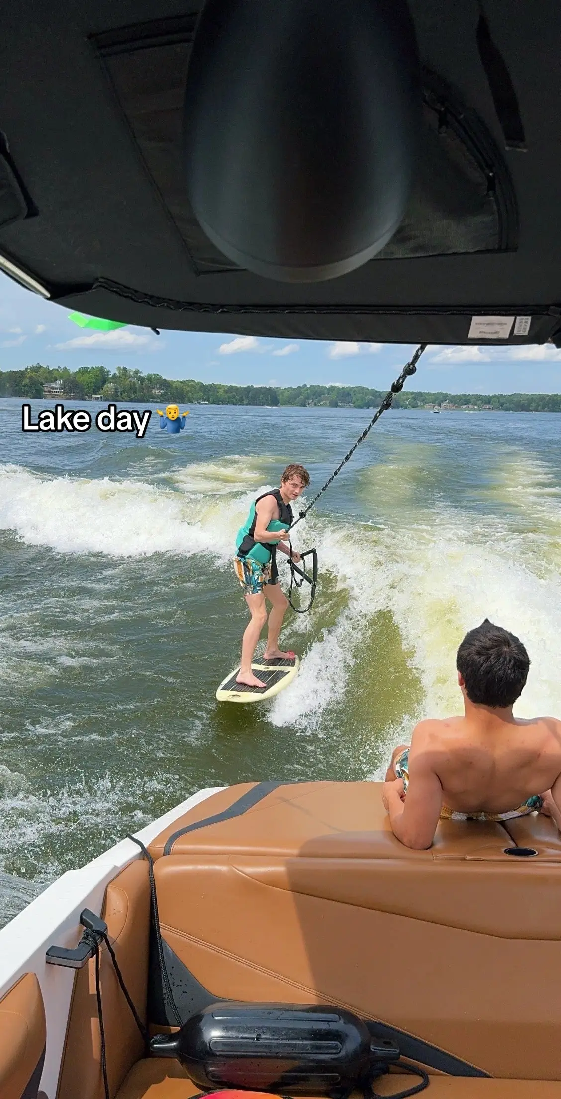 #lakeday #Summer #golf #wakesurf #sunset #lake 