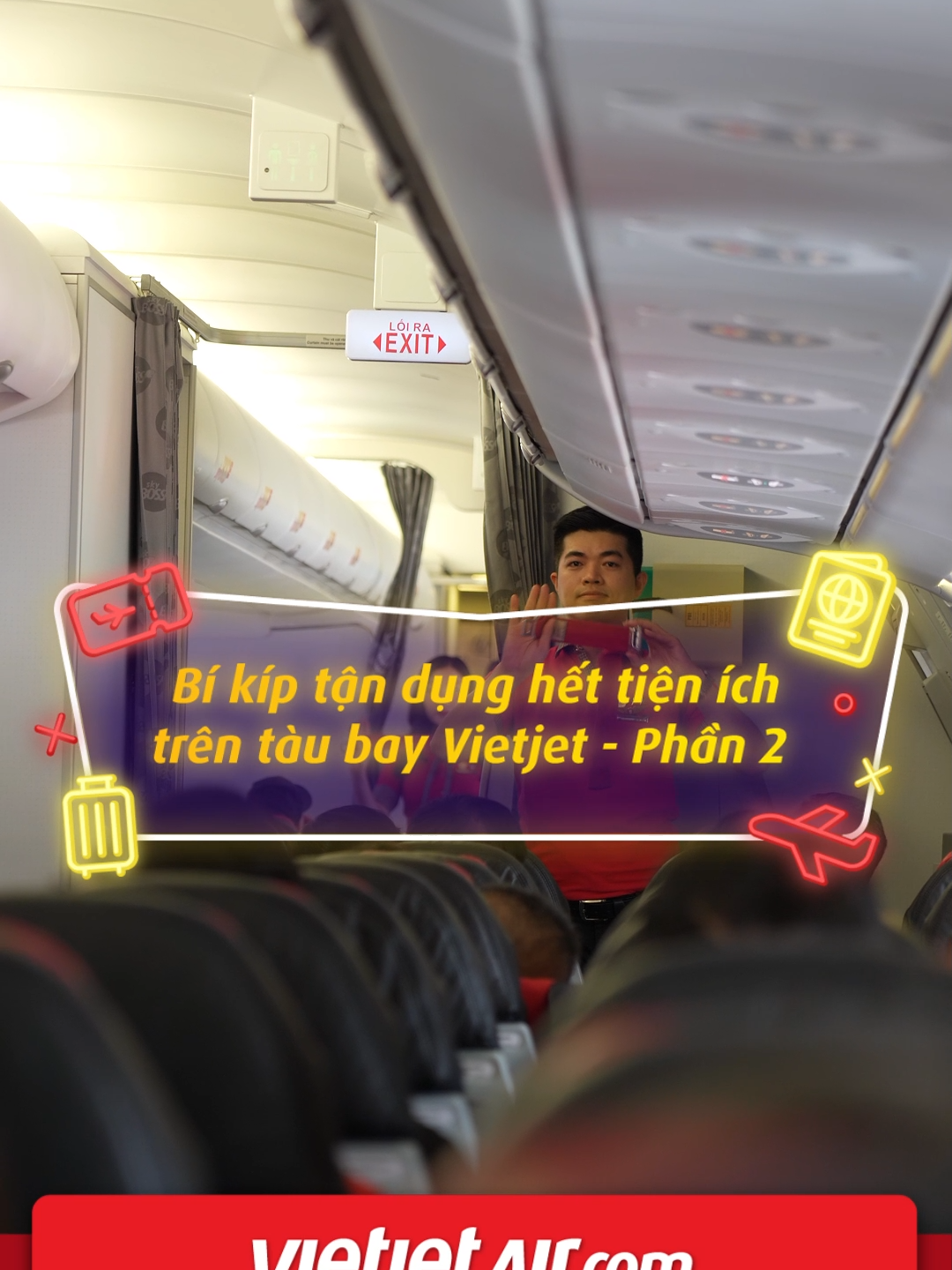 Bí kíp tận dụng tiện ích trên tàu bay Vietjet phần 2 có gì? Vietjet tặng bạn thêm 4 bí kíp hữu ích trong video bên dưới nhé! #Vietjet #BayLaThichNgay