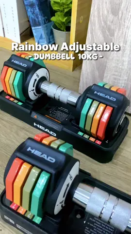 Let's workout with Head Rainbow Adjustable Dumbbell 10KG #Bodimax #Head #HeadFitness #RainbowAdjustableDumbbell #AdjustableDumbbell #Dumbbell #RekomendasiDumbbell #Dumbbell10KG #RekomendasiAlatOlahRaga 