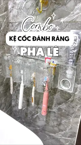 Cả bộ combo kệ cốc đánh răng pha lê siêu xinhhh ✨✨ #mekemdaily #giadung #hygge #kecocdanhrang #decor #review #nhatam #bethroom #viral 