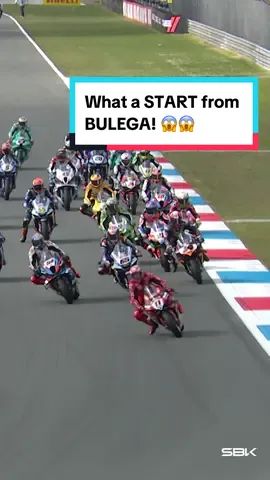 Definitely not a rookie start 😎 Nicolo Bulega was off to a GREAT start in the Superpole Race 🚀 #DutchWorldSBK 🇳🇱 #WorldSBK #motorcycle #motorsport #racing #sportsontiktok