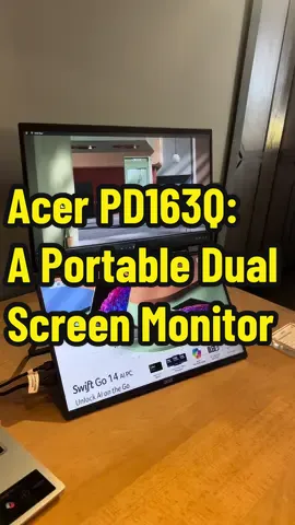 This is the new Acer PD163Q, a portable dual screen monitor for both business and entertainment purposes.   It has two 15.6-inch, FHD IPS displays with 99% coverage of the sRGB colour gamut and 250nits of brightness. There’s a USB-C port and HDMI input on the sides, and you’ll even find a kickstand to prop it up, as well as VESA mount points on the back. Its foldable design means you can close it and store it in your bag like any other laptop once you’re done too. Priced at RM1,699, you can get it from the Acer Malaysia eStore and their official stores on Lazada and Shopee. #acer #acermalaysia #dualmonitor #portable #display #portablemonitor #fyp #soyacincautiktok 