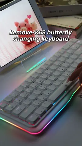 Dive into a spectrum of colors, each key pulsating with energy#KEMOVE #keyboard #keycaps #mechanicalkeyboard #gaming #desksetup #GamingSetup #fyp 