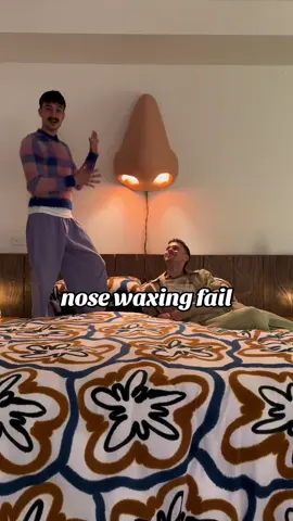 Matt kept messing it up I’m suprised I still have a nose 😭 #waxing 