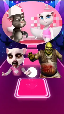 Talking Tom Exe vs Shrek Exe Coffin Dance Tiles hop edm rush #shorts