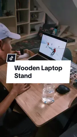 Masikip ba sa space sa work from home setup m? check mo tong wooden stand for your laptop #woodenstandforlaptop #wfh #workfromhome #va #techtok #laptop #desksetup #budolfindsph 